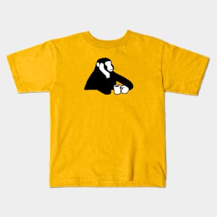 DREAMING MONKEY DRINKING COFFEE ART DRAWING Kids T-Shirt